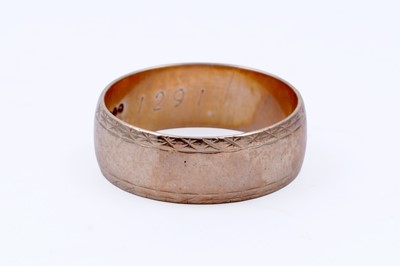 Lot 43 - Two 9ct gold wedding bands