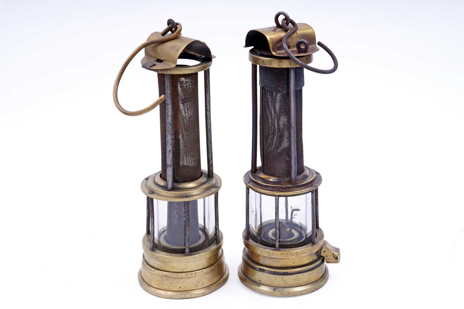 Lot 163 - Two Joseph Cooke ‘Clanny No.2’ type lamps