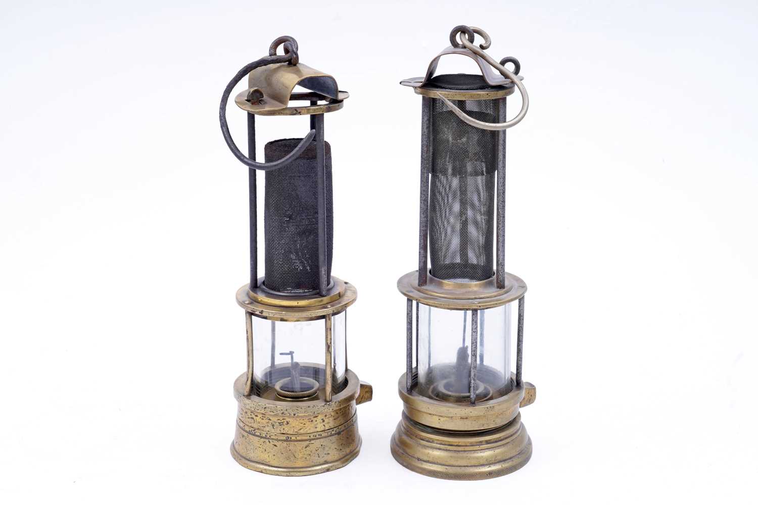 Lot 221 - Two ‘Clanny’ type miners’ lamps