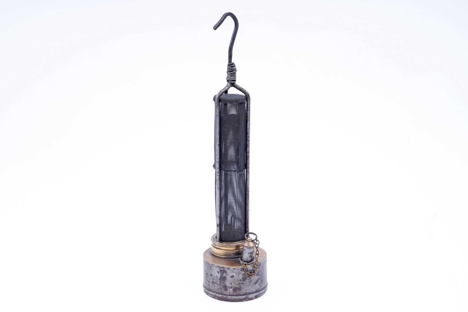 Lot 220 - A ‘Davy 9’ type miner's lamp