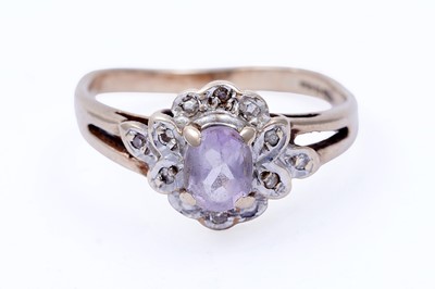 Lot 45 - Three gemstone rings, including a morganite and goshenite three stone ring