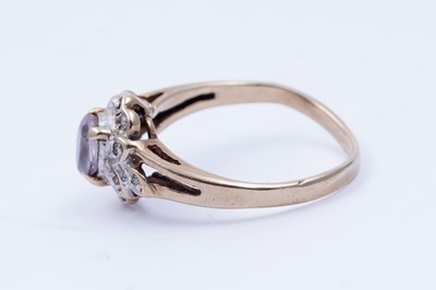 Lot 45 - Three gemstone rings, including a morganite and goshenite three stone ring