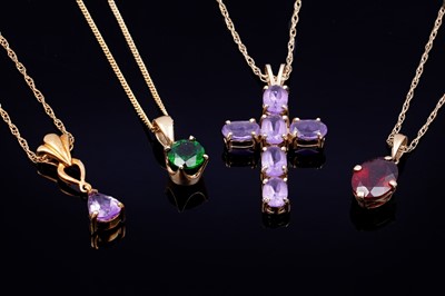 Lot 47 - Modern gemstone pendants