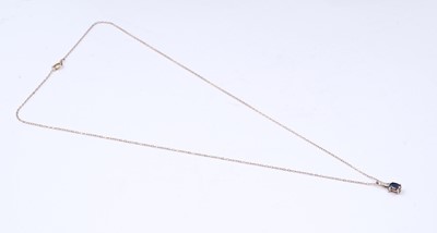 Lot 48 - A sapphire and diamond pendant necklace