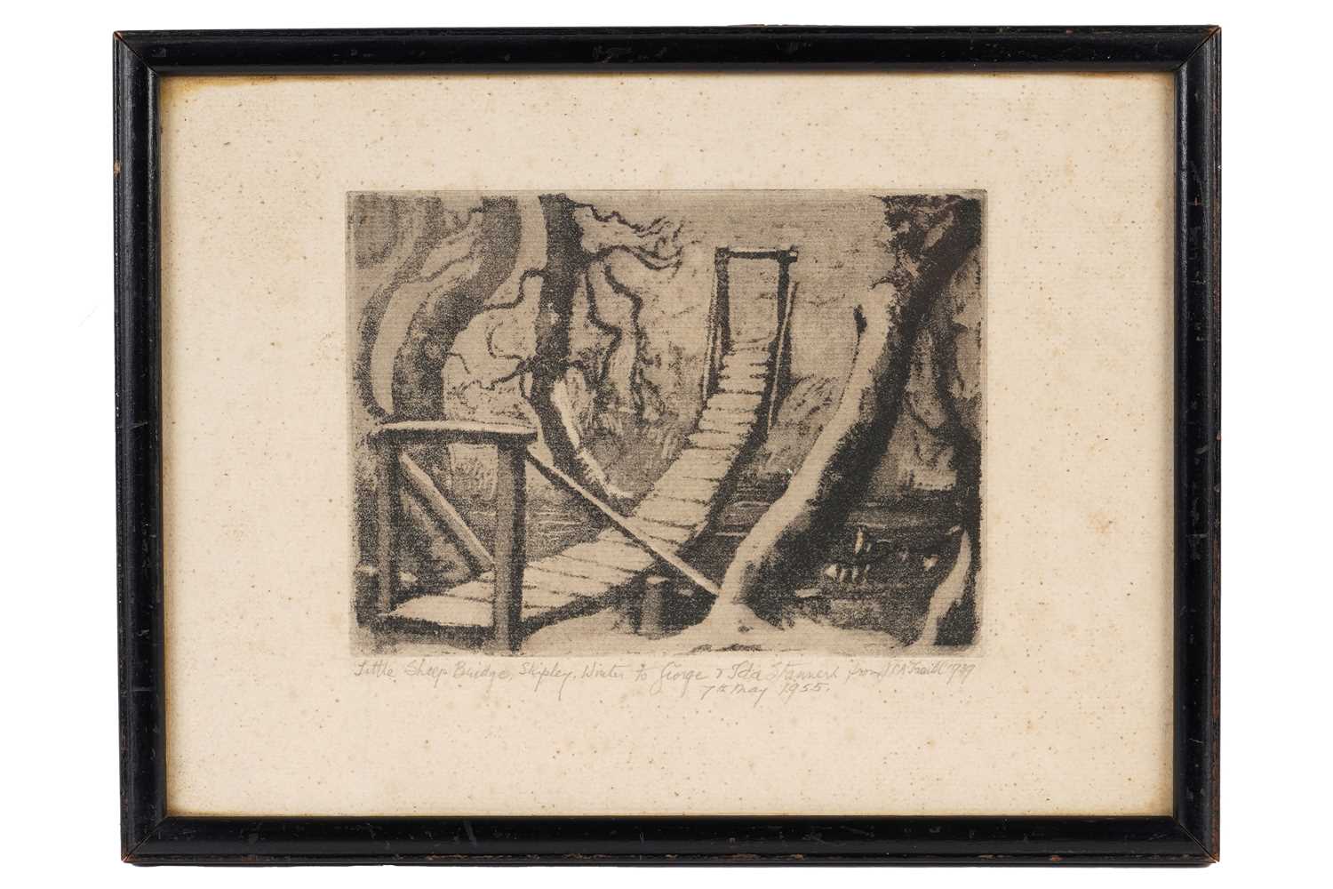 Lot 405 - Jessie Traill - Little Sheep Bridge, Shipley, Winter | etching