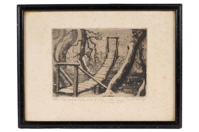 Lot Jessie Traill - Little Sheep Bridge, Shipley, Winter | etching