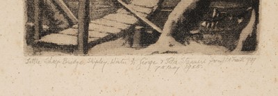 Lot 405 - Jessie Traill - Little Sheep Bridge, Shipley, Winter | etching