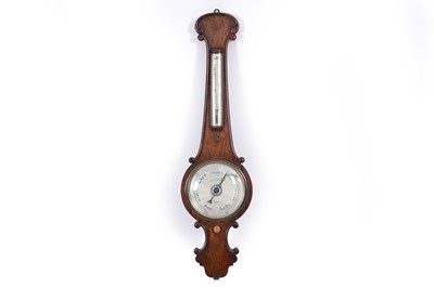 Lot 164 - R & E Northen: a rosewood-cased banjo barometer