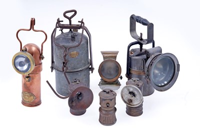 Lot 156 - A collection of carbide lamps