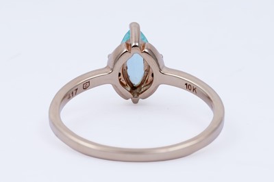 Lot 27 - A contemporary Paraiba tourmaline ring