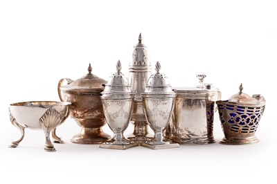 Lot 228 - A selection of silver cruets