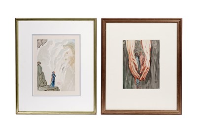 Lot 410 - After Salvador Dali - Two works from 'The Divine Comedy' | wood engravings