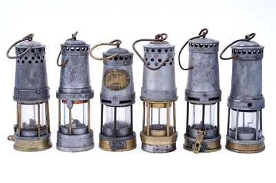 Lot 195 - Six aluminium ‘Marsaut’ type lamps