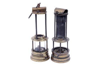 Lot 205 - Two mid-19th Century ‘Clanny’ type lamps