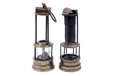 Lot 205 - Two mid-19th Century ‘Clanny’ type lamps