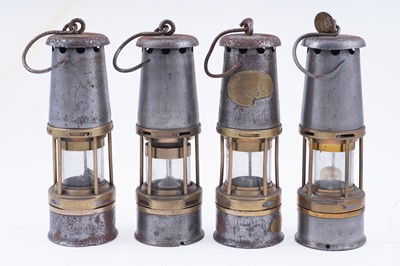 Lot 260 - Four The Wolf Safety Lamp Co. Wm. Maurice Sheffield Ltd ‘Wolf Patterson’ lamps