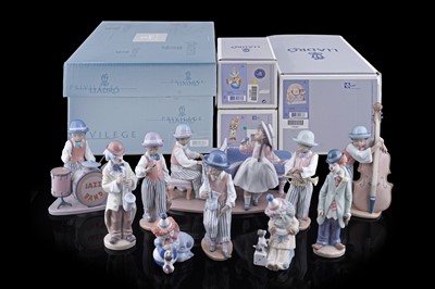 Lot 264 - A collection of Lladro, including: a complete ‘New Orleans Jazz Band’