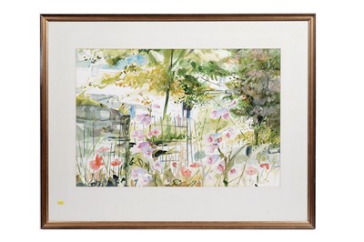 Lot 376 - James Harrigan - Floral landscape | watercolour
