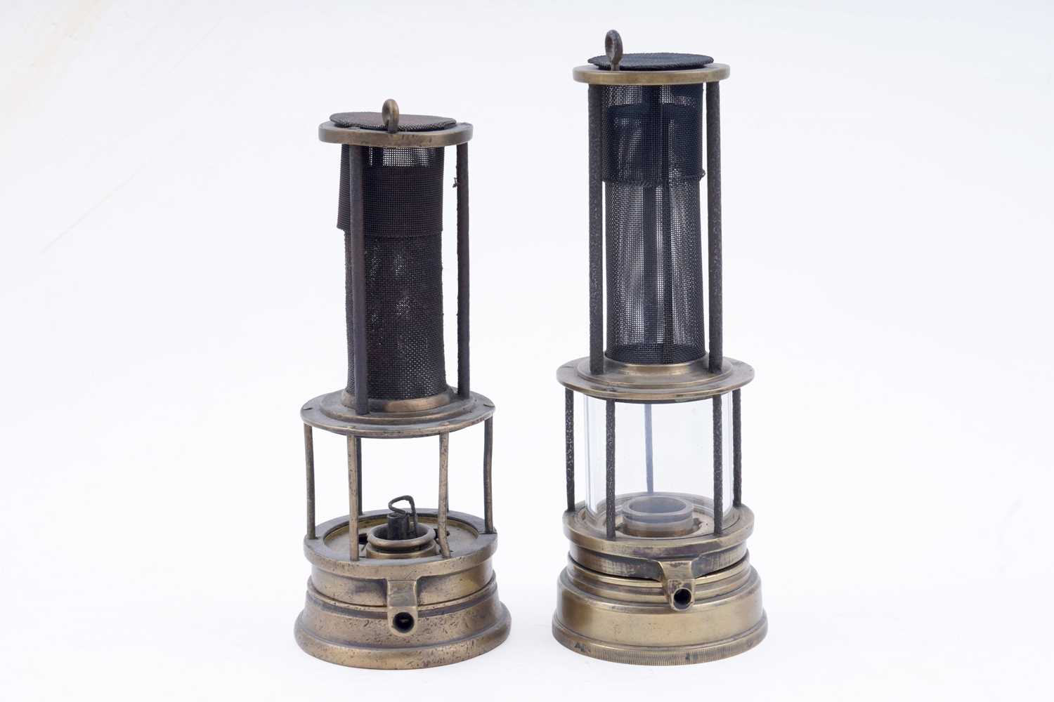 Lot 153 - Two part ‘Clanny’ type lamps