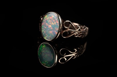 Lot An Edwardian Revival Gilson opal ring