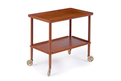 Lot 8 - Manner of Poul Hundevad: a teak two-tier trolley