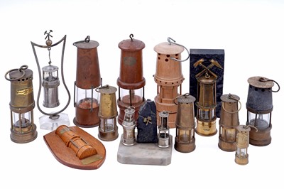 Lot 225 - A selection of model and presentation miners’ lamps