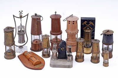 Lot 225 - A selection of model and presentation miners’ lamps