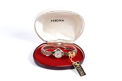 Lot 116 - A 1960s lady's 9ct gold Perona watch