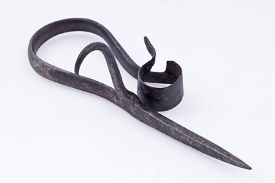 Lot 199 - A wrought iron miner's candle holder or ‘Sticking Tommy’