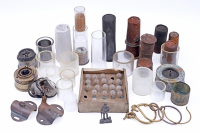 Lot 258 - A selection of miner’s lamp parts
