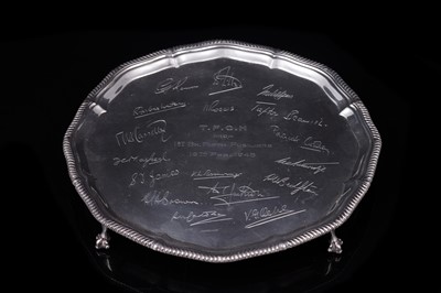 Lot 141 - A George VI silver salver with Second World War interest/Tynedale Hunt