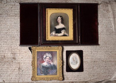 Lot 398 - Three portrait miniatures | watercolours