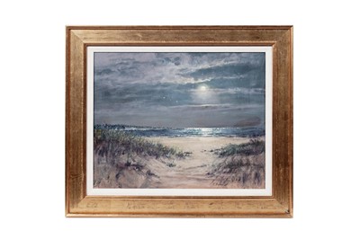 Lot 387 - R. Foster - Moonrise seascape | oil