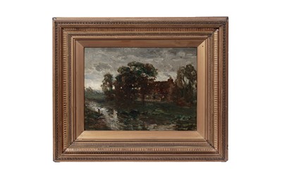Lot 323 - John Falconar Slater - Cottage by a river | oil