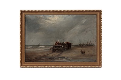 Lot 335 - Thomas Stanton Bowman - A Scene on the French Coast | oil