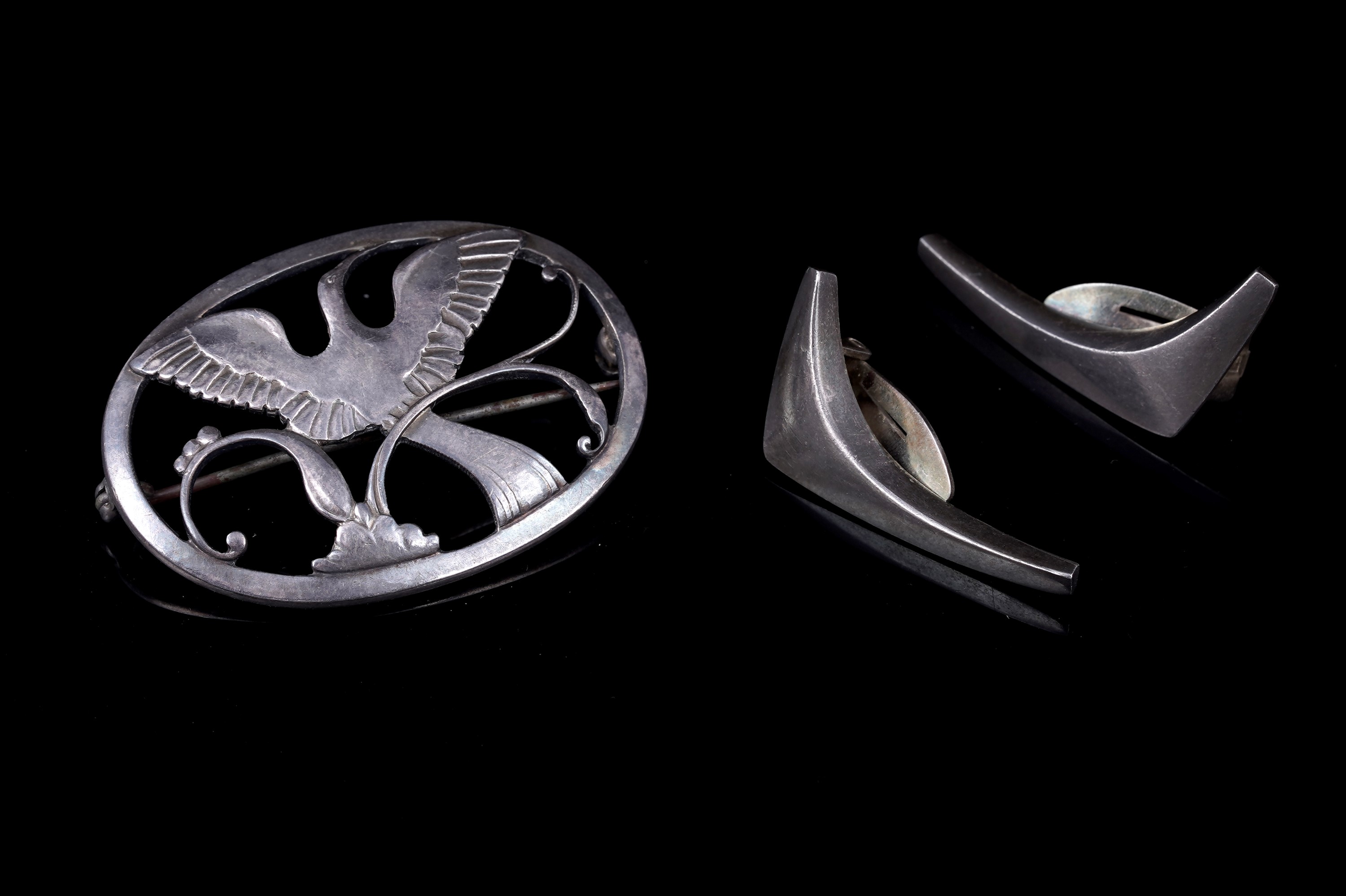 Lot 73 - A Georg Jensen Danish silver Bird of Paradise