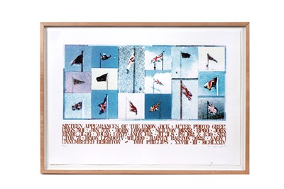 Lot 149 - Tom Phillips - Sixteen Appearances of the Union Jack | screenprint