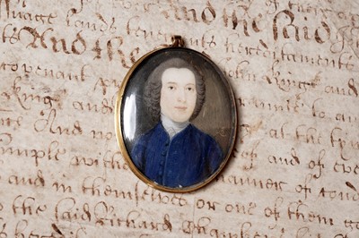 Lot 263 - After Bernard Lens III - Portrait miniature of a gentleman | watercolour