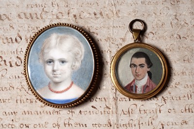 Lot 266 - British School - Two portrait miniatures | watercolours