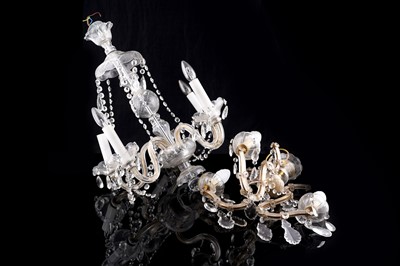 Lot 170 - A chandelier; and a candelabra