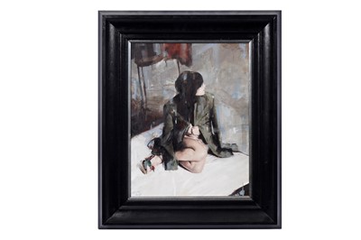 Lot 164 - Tristan Reid - Emily-Jane keeping warm | oil