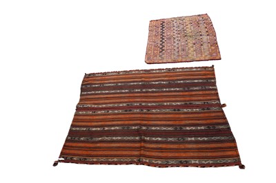 Lot 144 - A Moroccan Kelim rug; and another