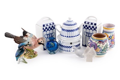 Lot 221 - Two Poole vases; and other items