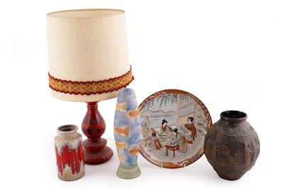 Lot 247 - A West German studio pottery vase; and other items