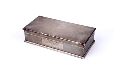 Lot 142 - A 1960s silver table-top cigarette box