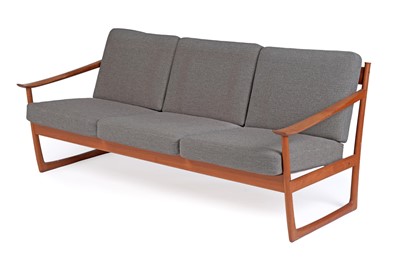 Lot 64 - Peter Hvidt and Orla Mølgaard-Nielsen France & Son: a model FD130 teak-framed three-seat sofa