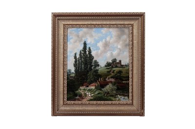 Lot 247 - Daniel Van Der Putten - Taking the geese to the pond, Dodford, Northants | oil