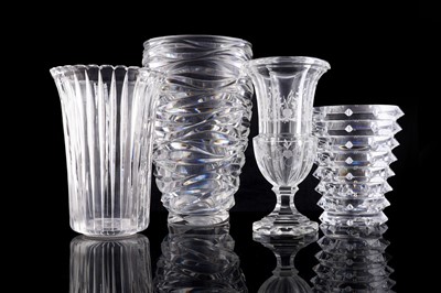 Lot 88 - Three Tiffany vases; and a Baccarat vase