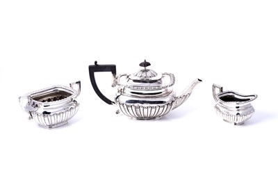 Lot 176 - A Victorian silver three-piece tea service
