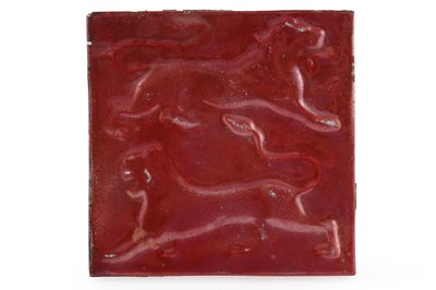 Lot 78 - A William De Morgan lustre tile